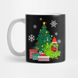 Slimer Around The Christmas Tree Mug